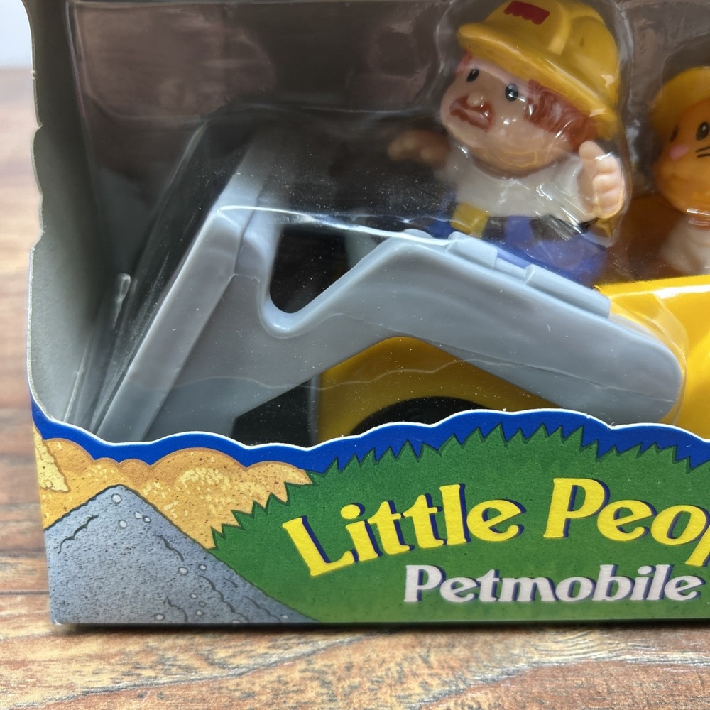 VTG 1996 Fisher Price Little People Petmobile Bulldozer Cat New RARE #72533 - Picture 5 of 10